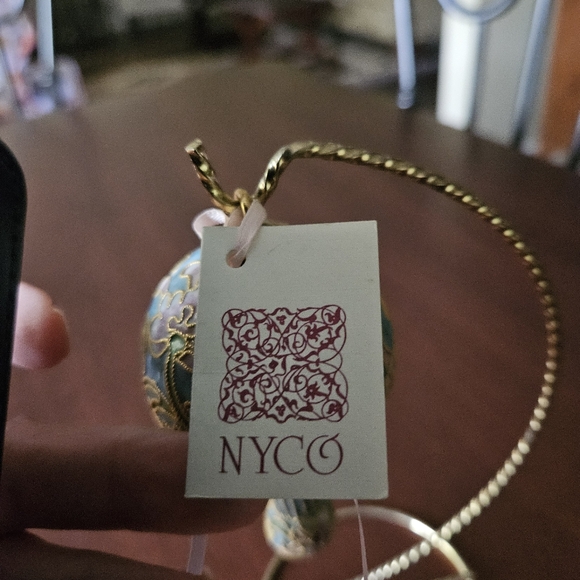 Cloissone Ornament by Nicki Yassaman NYCO International Vintage Rattle - Picture 8 of 11